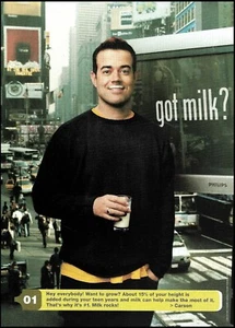 Presentador de programa de entrevistas Carson Daly 2000 Got Milk anuncio 8 x 11 publicidad impresa - Imagen 1 de 3