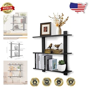 Versatile 3-Tier Floating Shelves – Easy Installation for Charming Home Decor - Picture 1 of 10