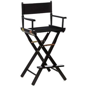 30'' Directors Chair Casual Outdoor Foldable Bar Height with Wood Frame Canvas - Picture 1 of 6