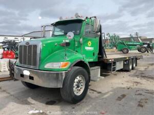 2016 Peterbilt 348 T/A 29' Hydraulic Tail Flatbed Tow Truck A/T -Parts/Repair