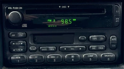 02 -05 Ford Explorer Mountaineer AM FM Single CD Cassette Radio OEM 2L2T18C868DA - Image 1 of 4
