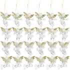 24 Mini Clear Angels Ornaments for Xmas Tree and Parties
