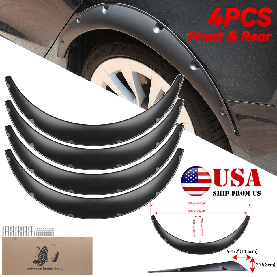 For Nissan Frontier 4PCS Car Flexible Fender flares Wide Body kit Wheel Arches. Foto 1 de 4
