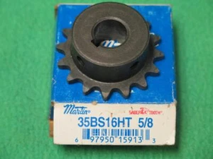 MARTIN 35BS16HT-5/8 ROLLER CHAIN SPROCKET 16 TEETH CHAIN #35, PITCH 3/8 BORE 5/8 - Picture 1 of 1