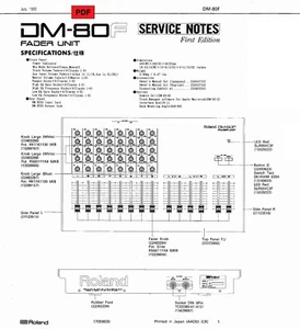 Roland DM-80F Service Manual with Electronic Schematics - Zdjęcie 1 z 1