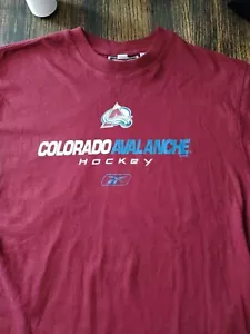 Reebok NHL Youth Colorado Avalanche Short Sleeve L 14/16 Tee Shirt Maroon - Picture 1 of 3