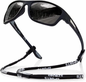 Polarized Sports Sunglasses for Men: UV400 Protection Glasses Womens Wrap around - Picture 1 of 7