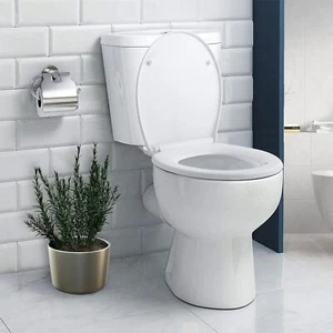 WC Sitz Toilettendeckel Klodeckel Absenkautomatik Bad Klobrille mit Kindersitz - Bild 1 von 10