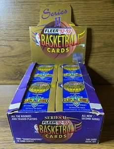 Caja de dos cera Fleer Basketball Series 1992-93 Shaq Rookie - Imagen 1 de 3