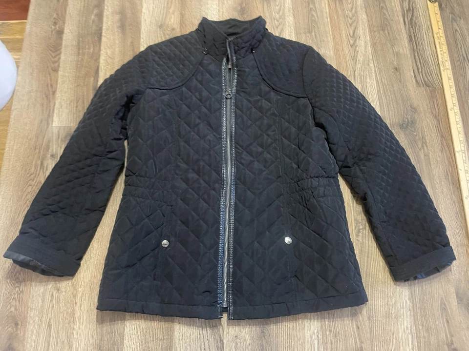 Chaqueta Laundry by Design, Para Mujer Talla Grande, Negra, Cremallera Completa, Acolchada Foto 1 de 4