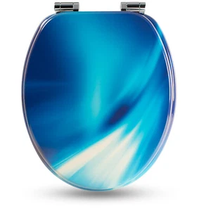Toilettendeckel mit Absenkautomatik - WC Sitz Klobrille Klodeckel "Wave" - Bild 1 von 10