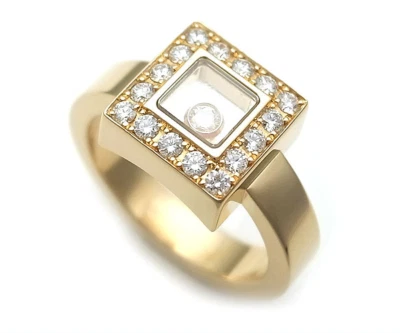 Chopard Chopard K18YG 750 Diamond Heart Ring Yellow Gold 100% Authentic US7.0 - Image 1 of 2