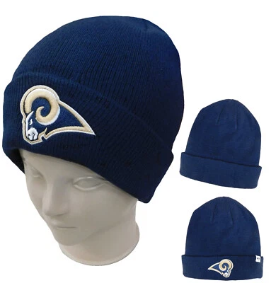 GORRO RAMS AZUL MARINO GORRO PUÑO LARGO LICENCIA NFL SOMBRERO DE PUNTO CÁLIDO '47 Foto 1 de 4