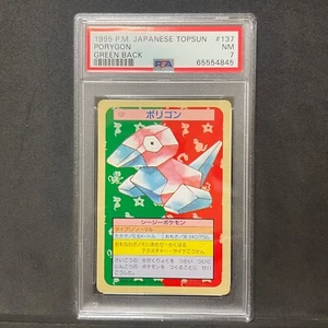 PSA 7 NM Pokemon Topsun Vintage Karte 1995 grüne Rückseite 137 Porygon E496 - Bild 1 von 2