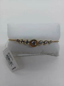 Michael Kors Damen Edelstahl goldfarben Slider Armband mit Kristall Akzenten - Bild 1 von 6