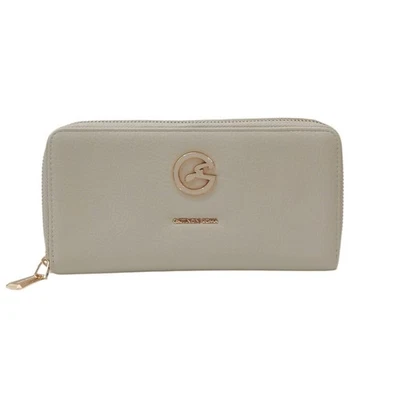 Gattinoni Roma Portafoglio Grande con Doppia Zip Donna in Ecopelle Ghiaccio - Immagine 1 di 4