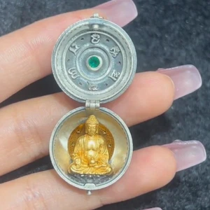 Bhaisajyaguru Amulett Medaillon Anhänger Halskette buddhistischer Ethno-Stil Geschenk Schmuck - Bild 1 von 5
