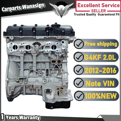 Long Block Engine Assembly For Hyundai Elantra Creta Kia Soul 2012-2016 G4KF 2.0 - Image 1 of 4