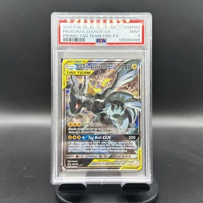 Pokemon TCG Pikachu & Zekrom GX SM168 SM Promo - PSA 9 Mint - Image 1 of 2