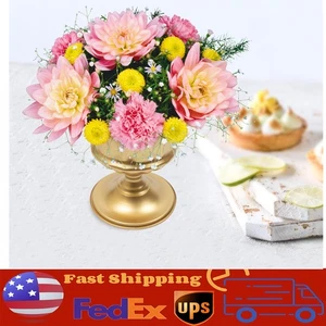 10Pcs 15cm Gold Metal Centerpieces Flower Vase Wedding Anniversary Party Decor - Picture 1 of 19