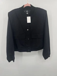 NWT KUT from the Kloth Faux Leather Moto Jacket Size Large - Picture 1 of 7