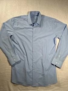 State And Liberty Shirt Men 2XL Blue Check Button Down Long Sleeve Performance - Picture 1 of 11