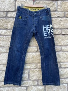 Henley’s project Navy Blue Logo Men’s Jeans Size Waist 32 Inches - Picture 1 of 14