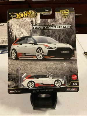 VAGONES RÁPIDOS HOT WHEELS PREMIUM 2025 AUDI RS 6 AVANT CAR CULTURE ENVÍO GRATUITO Foto 1 de 2