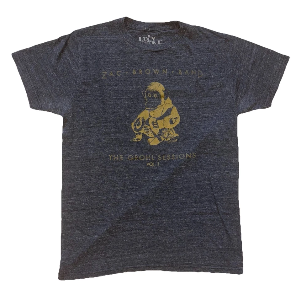 Camiseta Gris Zac Brown Band The Grohl Sessions Vol 1 Gira de Conciertos Talla Mediana M Foto 1 de 4
