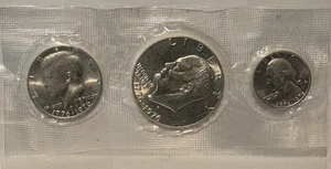 1776-1976 Uncirculated Bicentennial 40% Silver 3 Coin Set - Factory Sealed - Picture 1 of 5