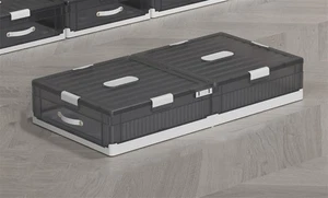 Foldable Under Bed Storage, Upgraded Stackable Storage Bins with Wheels (2-Pack) - Picture 1 of 9