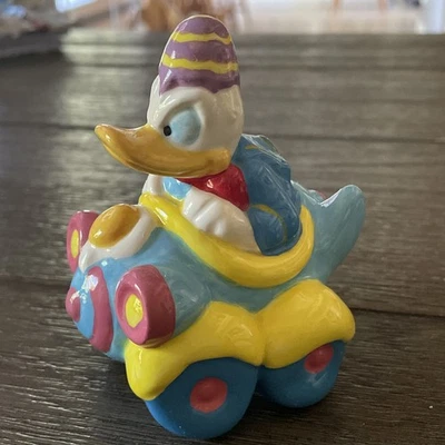 Disney Enesco Ceramic Donald Duck In Car Easter Egg Figurine  3.5 Inch - Image 1 of 4