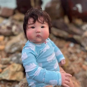 20inch Artist Finished Reborn Baby Doll Toddler Girl Rooted Hair Cloth Body Toy - Picture 1 of 4