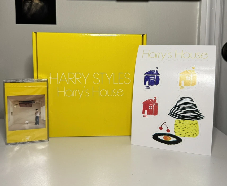 Harry Styles Harry’s House Yellow Cassette, Box, and Stickers - Image 1 of 1