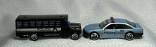 Lot of 2 Mattel Hot Wheels '88 Police Prisoner Transport & '89 K9 Unit Toy Cars