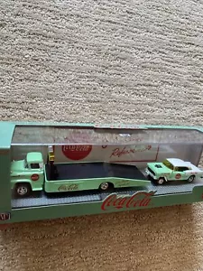 M2 AUTO HAULER 2021 COKE ‘55 ChevyBel Air Gasser ‘58 LCF TRUCK flatbed COCA-COLA - Picture 1 of 12