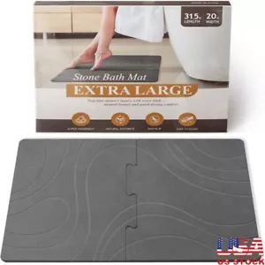 Large Diatomaceous Earth Bath Mat Non Slip Quick Dry Absorbent Floor Mat New - Picture 1 of 6