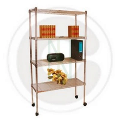 INFERRAMENTA America Series Steel 4 Shelf Multi-Purpose Shelf Kit with Wheels 36x61x170h