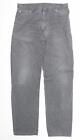 Stark Mens Grey Cotton Straight Jeans Size 34 in Regular Zip