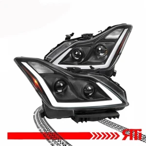 Upgrade Black Projector HID Headlights For Infiniti G37 Q60 2d Coupe Models - Picture 1 of 8
