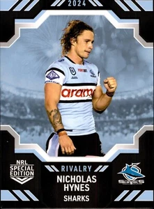 2024 Cronulla Sharks NRL TLA Special Edition Rivalry Card - Nicho Hynes - Picture 1 of 3