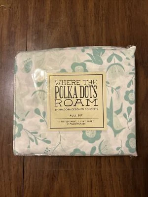 Where The Polka Dots Roam Full Size Microfiber 4 Piece Sheet Set Foto 1 de 4