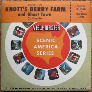 3 VIEW-MASTER 3D BILDSCHEIBEN - KNOTT'S BERRY FARM AND GHOST TOWN + BOOKLET - Bild 1 von 4