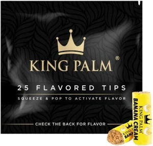 King Palm | Puntas de filtro con sabor | Crema de plátano | Paquete de 25 | Puntas enrollables - Imagen 1 de 3