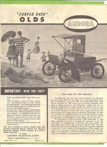 Aurora Old TImers Curved Dash Olds Instructions only - Picture 1 of 2
