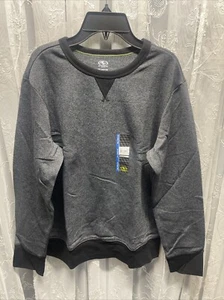 Athletic Works Unisex Black/Gray Fleece Crew Sweatshirt  2XG (18) Youth SKU A108 - Picture 1 of 1