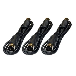 (3) Cables MIDI de 3 pies macho a macho 5 pines enchufes DIN paquete de 3 lote - Imagen 1 de 3
