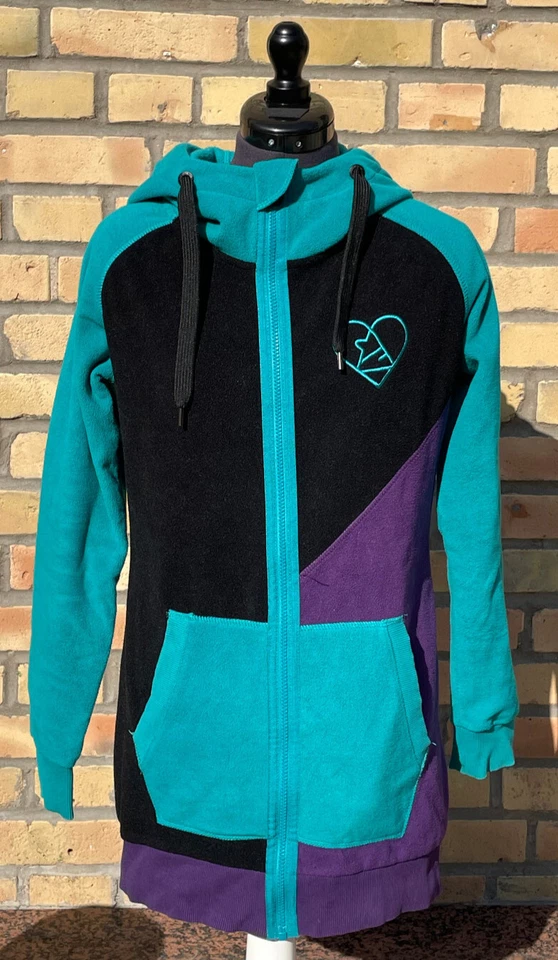 Damen- Fleecejacke von Zimtstern grün-schwarz-lila Gr.S - Bild 1 von 1