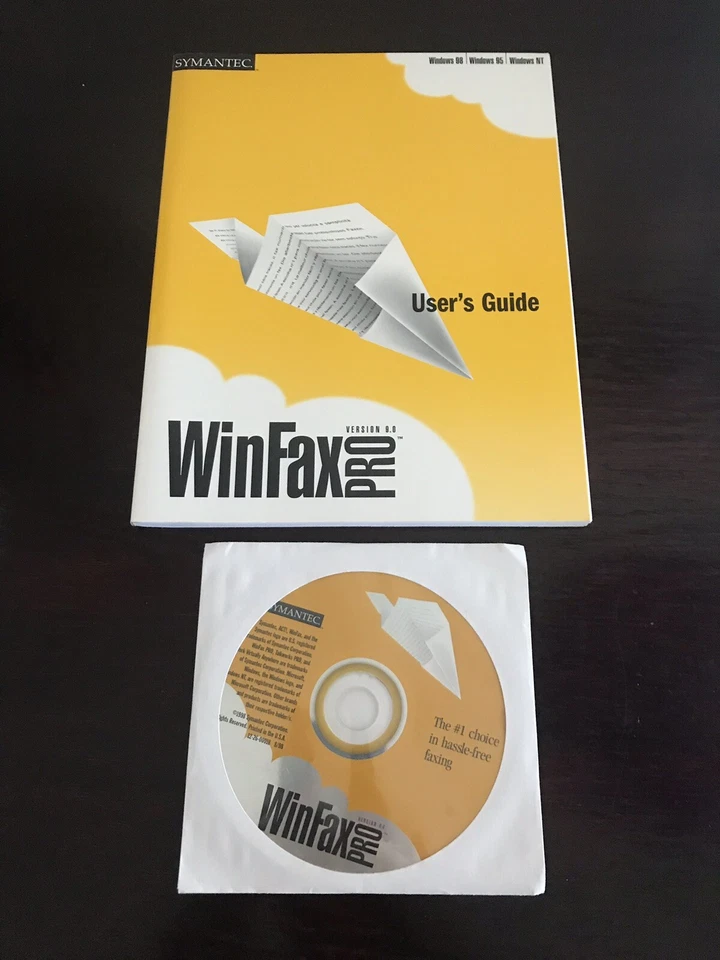 Symantec WinFax Pro Version 9.0 CD Disc & User’s Guide W/ Serial Number - Image 1 of 1