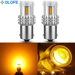 2X GLOFE BA15S 1156 P21W Ámbar LED Señal de Giro Bombillas Canbus Sin Hiper Flash - Imagen 1 de 11